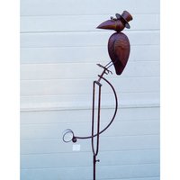 Balancer Lustiger Rabe - Metall Figur Für Garten Rustikales Geschenk Vintage Stil Schwungvolle Statue Krähe von DekorStyle