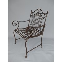 Brauner Gartenstuhl - Eisenstuhl Für Garten Und Haus Toller Kaffeestuhl Exklusive Geschenkidee von DekorStyle