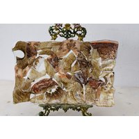Braun Plateau Glas Auf Murano Style Beaufitul Geschenk Handmade Produkt Art Deco von DekorStyle