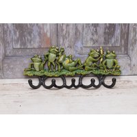 Frogs Family Wandhalter - Amazing Grüner Haken Aufhänger Für Jacken Und Mäntel Luxus Geschenkidee Home Decor von DekorStyle