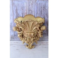 Gold Wandkonsole - Regal Vintage Stil Hängen Wand Dekor Wohnkultur Reich Dekoriert Einzigartiges Geschenk von DekorStyle