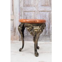 Gusseisen Und Holz Elefantenförmiger Tisch - Vintage Brauner Elefantenblumentisch Haus Garten Dekor Einzigartige Geschenkidee von DekorStyle