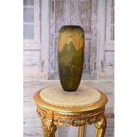 Limitierte Blumenvase - Grüne Und Orange Glasvase Emile Galle Stil Massiv Schwer Geschenkidee Hochzeit Wohndeko von DekorStyle