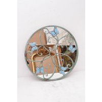 Metallspiegel Mit Blumenornament - Handgemachter Spiegel Home Decor Metall Geschenkidee von DekorStyle