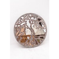 Metallspiegel Mit Blumenornament - Handgemachter Spiegel Wohnkultur Spiegelmetall Geschenkidee von DekorStyle