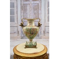 Porzellan Vase Mit Blumen Design - Blumentopf Zwei Libellen Bronze Ornamente Wohndekor Geschenk Für Hochzeit von DekorStyle