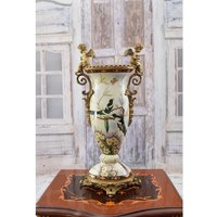 Porzellan Vase Mit Vögel Design - Blumentopf Zwei Engel Bronze Ornamente Große Amphore Geschenk Zur Hochzeit von DekorStyle