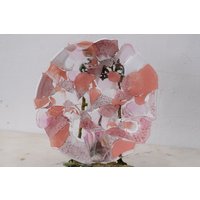 Rosa Plateau Glas Auf Murano Stil Beaufitul Geschenk Handgemachtes Produkt Art Deco von DekorStyle