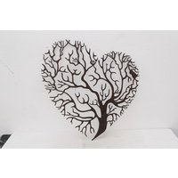 Rustikale Metallherz Wandkunst Baumskulptur Braun | 63 X 60 cm Rustikale Metallherz Wandkunst Baumskulptur Braun | 63 X 60 cm von DekorStyle