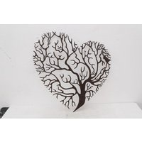 Rustikales Metall Braunes Herz An Der Wand Kunst Skulptur Handgemachte Geschenk Idee Und Stil von DekorStyle