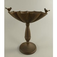 Schmiedeeisen Vogeltränke - Eisen Vögel Trinker Brunnen Outdoor Geschenk Vintage Stil Garten Futterhäuschen Für von DekorStyle