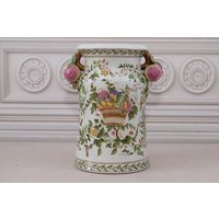 Seltene Porzellan Vase Mit Blumen Und Früchten Design - Blumentopf Aus Vintage Wohnkultur Geschenk Für Ihre Geliebten von DekorStyle