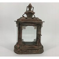 Wunderschön Metalllaterne - Kerzenlampe Dekorierte Laterne Mit Glasfenstern Luxusgeschenk Für Haus Und Garten von DekorStyle