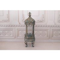 Metall Ornamente Laterne - Dekorative Lampe Mit Glühbirne von DekorStyle