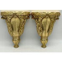 Vintage Style Gold Wand Konsole Regal - 2Er-Set Vintage Style Gold Wand Konsole Regal - 2Er-Set von DekorStyle