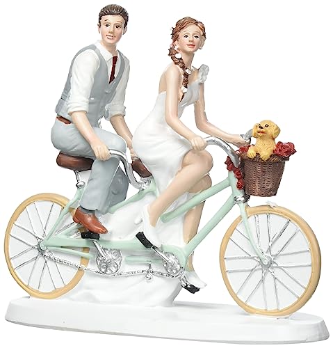 Dekora - Radelndes Brautpaar Figur für Hochzeitstorte, 18 cm von dekora