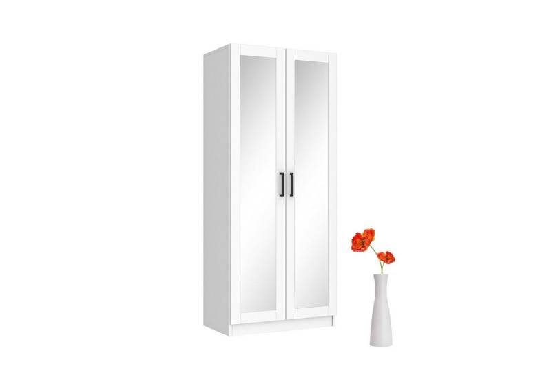 Dekorex Garderobenständer Garderobe, 2 Spiegeltüren, Weiß, Modern, Funktional von Dekorex