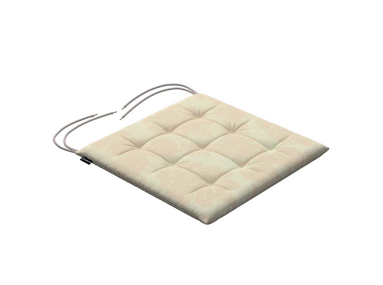 Dekoria Dekokissen Stuhlkissen Jonas mit Bindeschnur 40 x 40 x 3,5 cm, Damasco von Dekoria