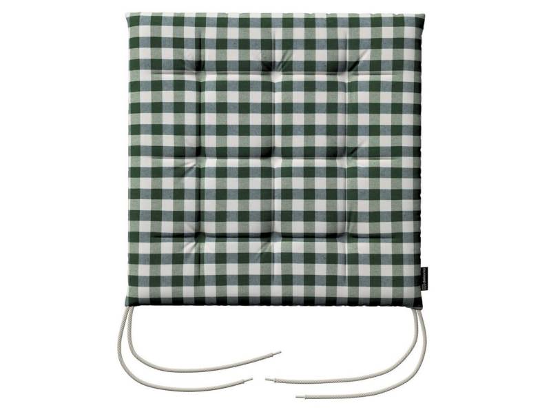 Dekoria Dekokissen Stuhlkissen Jonas mit Bindeschnur 40 x 40 x 3,5 cm, Quadro von Dekoria