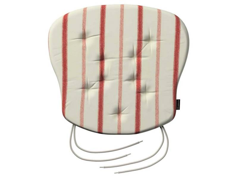 Dekoria Sitzkissen Stuhlkissen Peter mit Bindeschnur 41x 38 x 3,5 cm, Avinon von Dekoria