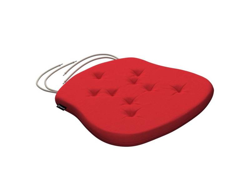 Dekoria Dekokissen Stuhlkissen Peter mit Bindeschnur 41x 38 x 3,5 cm, Loneta von Dekoria