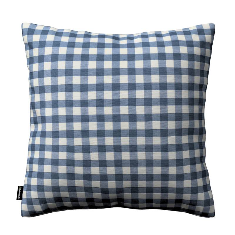 Dekoria Kissenhülle Kinga aus Stoffkollektion Quadro in Marineblau-Ecru  in 43 x 43 cm von Dekoria