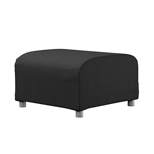 Dekoria Klippan Hockerbezug Sofahusse passend für IKEA Modell Klippan schwarz von Dekoria