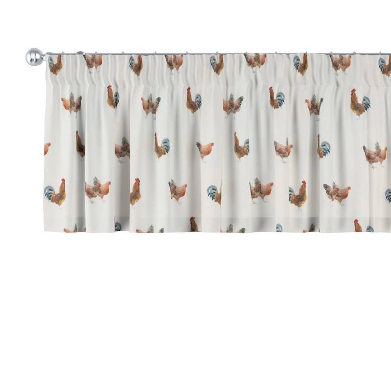 Dekoria Kurzgardine mit Kräuselband aus Stoffkollektion Flowers in Braun-Creme in 390 x 40 cm von Dekoria