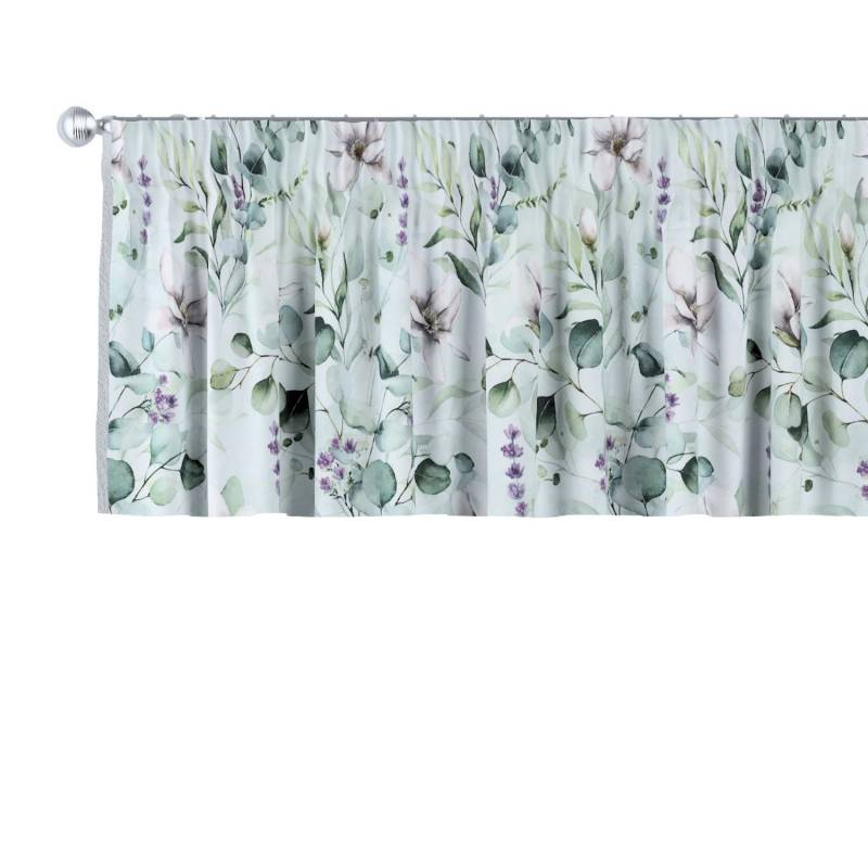 Dekoria Kurzgardine mit Kräuselband aus Stoffkollektion Flowers in Mintgrün-Weiß in 130 x 40 cm Dekoria Kurzgardine mit Kräuselband aus Stoffkollektion Flowers in Mintgrün-Weiß in 130 x 40 cm von Dekoria