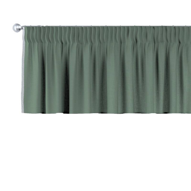 Dekoria Kurzgardine mit Kräuselband aus Stoffkollektion Leinen in Grün in 260 x 40 cm von Dekoria