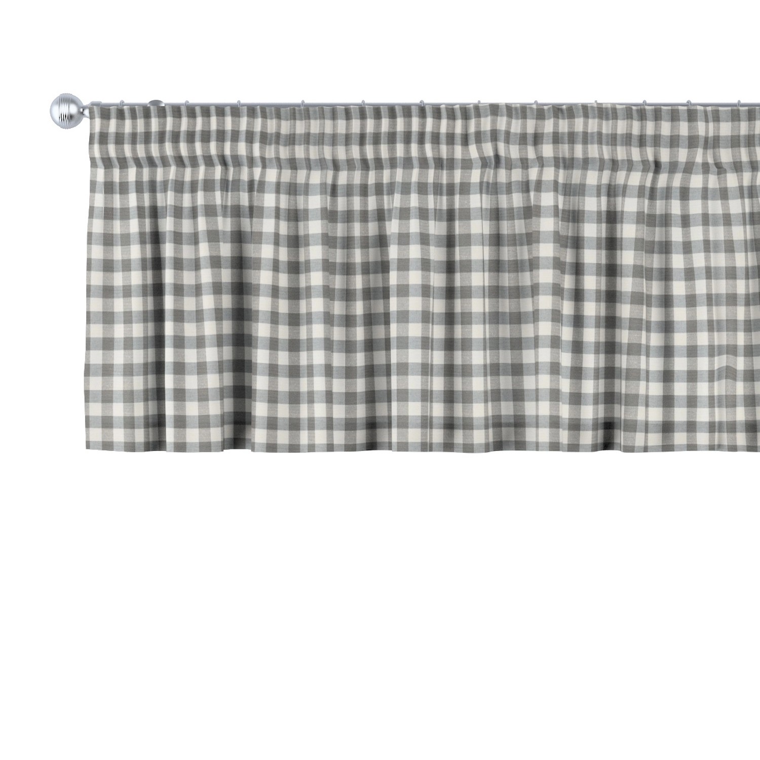 Dekoria Kurzgardine mit Kräuselband aus Stoffkollektion Quadro in Grau-Ecru in 260 x 40 cm Dekoria Kurzgardine mit Kräuselband aus Stoffkollektion Quadro in Grau-Ecru in 260 x 40 cm von Dekoria
