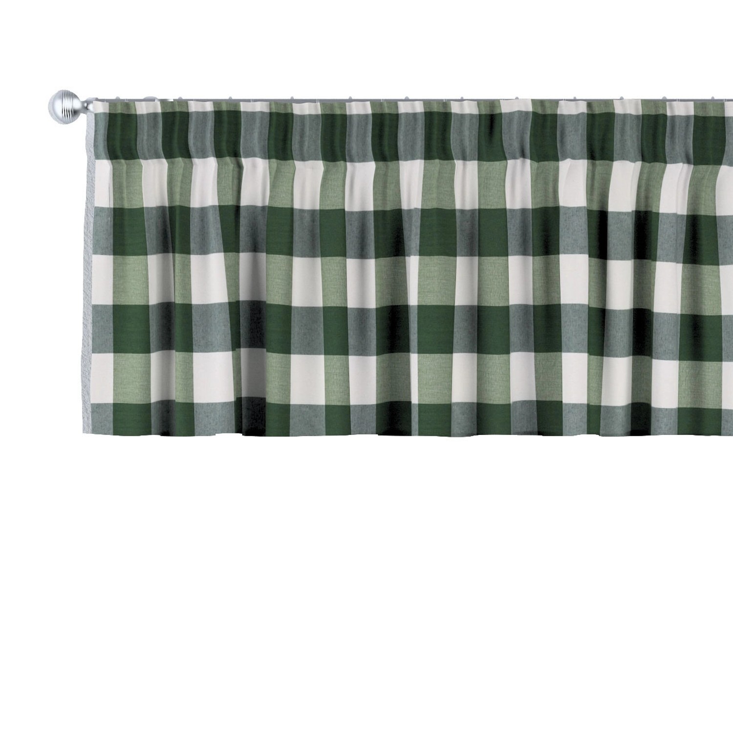 Dekoria Kurzgardine mit Kräuselband aus Stoffkollektion Quadro in Grün-Ecru in 390 x 40 cm Dekoria Kurzgardine mit Kräuselband aus Stoffkollektion Quadro in Grün-Ecru in 390 x 40 cm von Dekoria