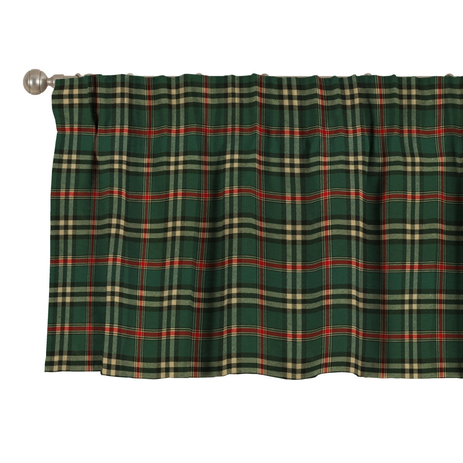 Dekoria Kurzgardine mit Kräuselband aus Stoffkollektion Quadro in Grün-Rot in 130 x 40 cm Dekoria Kurzgardine mit Kräuselband aus Stoffkollektion Quadro in Grün-Rot in 130 x 40 cm von Dekoria