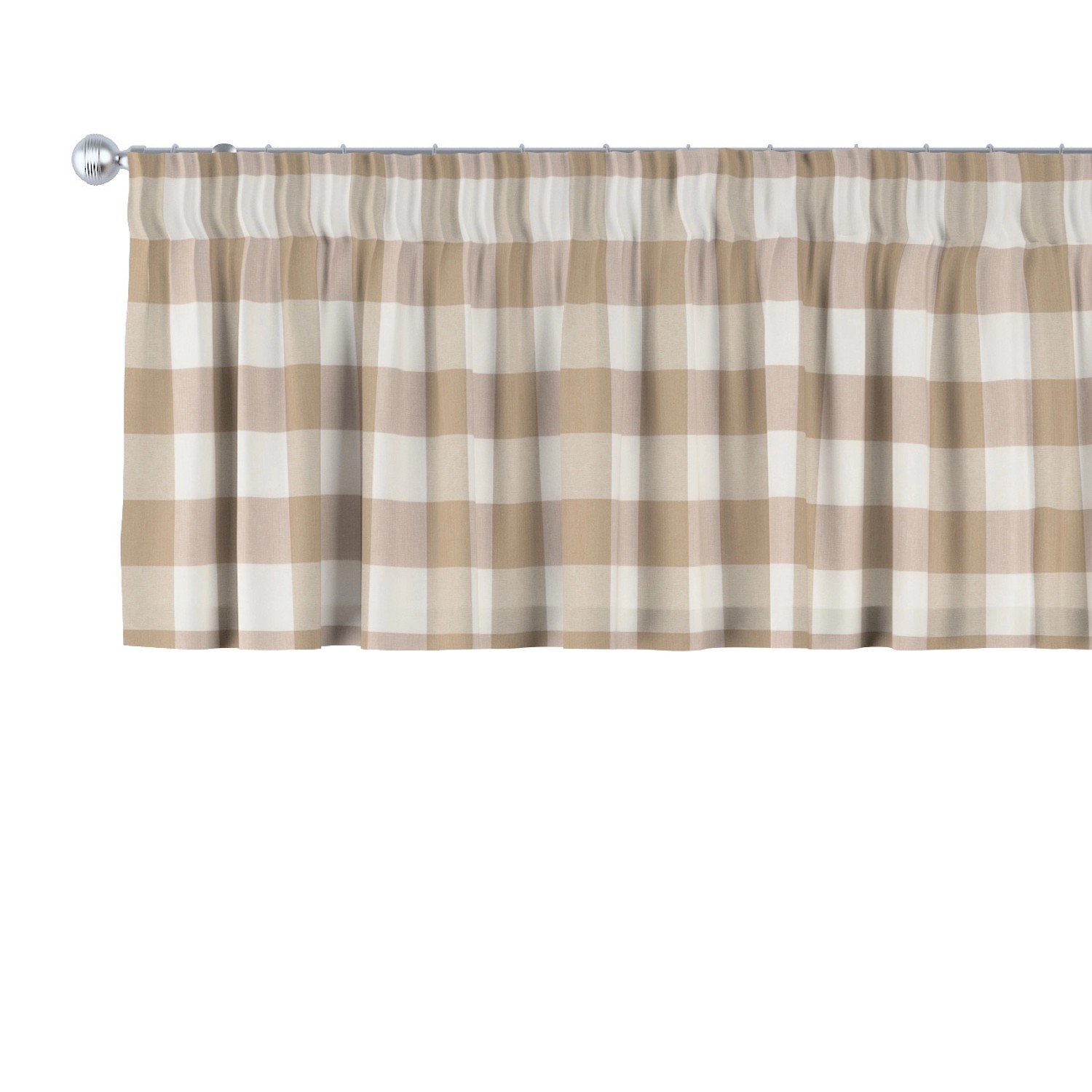 Dekoria Kurzgardine mit Kräuselband aus Stoffkollektion Quadro in Weiß-Beige Kariert in 390 x 40 cm Dekoria Kurzgardine mit Kräuselband aus Stoffkollektion Quadro in Weiß-Beige Kariert in 390 x 40 cm von Dekoria