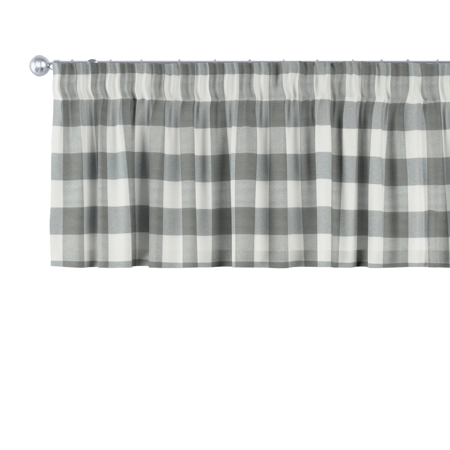 Dekoria Kurzgardine mit Kräuselband aus Stoffkollektion Quadro in Weiß-Grau Kariert in 130 x 40 cm Dekoria Kurzgardine mit Kräuselband aus Stoffkollektion Quadro in Weiß-Grau Kariert in 130 x 40 cm von Dekoria