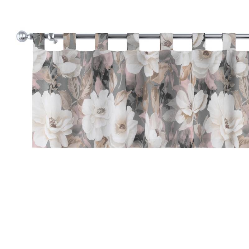 Dekoria Kurzgardine mit Schlaufen aus Stoffkollektion Gardenia in Grau-Rosa in 130 x 40 cm von Dekoria