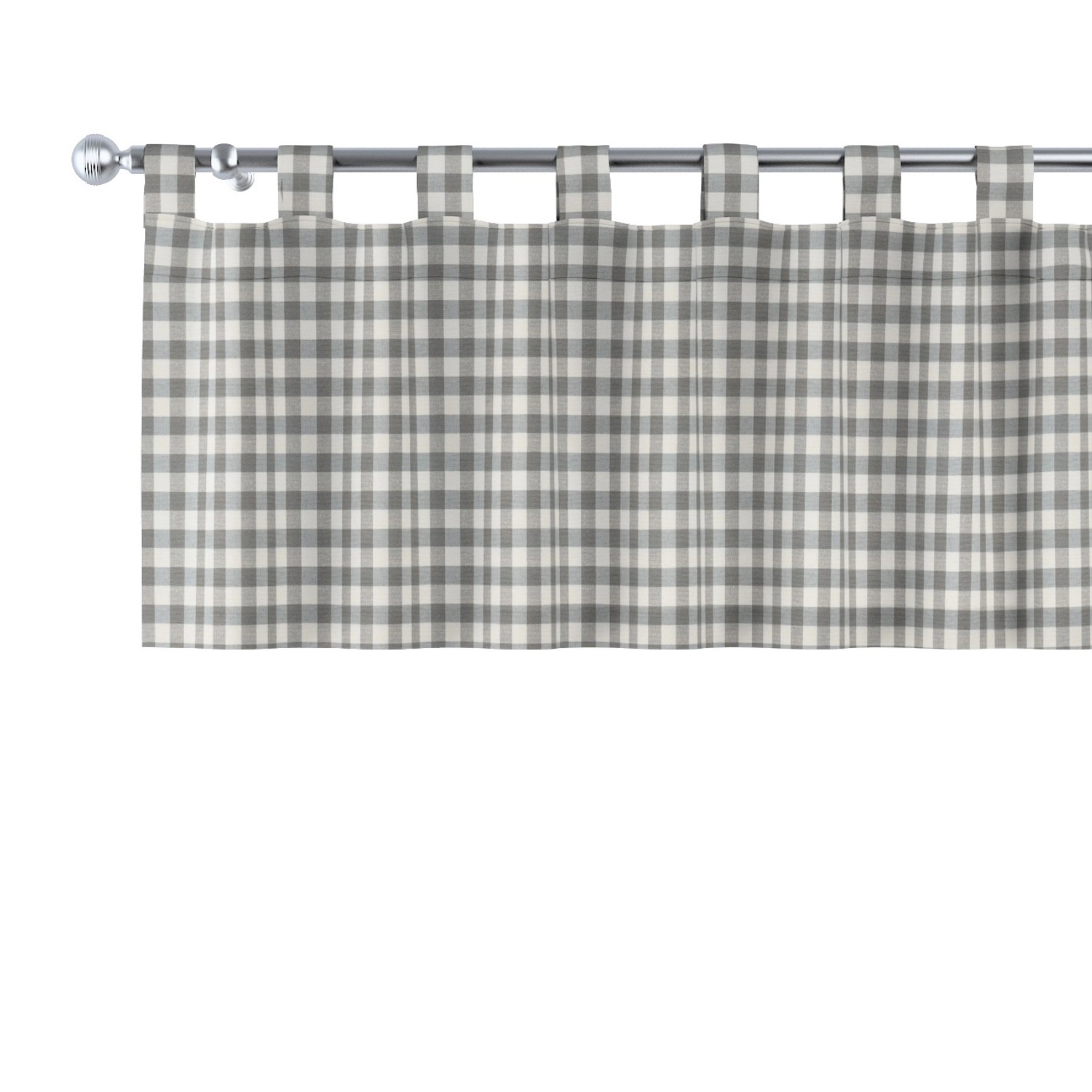 Dekoria Kurzgardine mit Schlaufen aus Stoffkollektion Quadro in Grau-Ecru in 390 x 40 cm Dekoria Kurzgardine mit Schlaufen aus Stoffkollektion Quadro in Grau-Ecru in 390 x 40 cm von Dekoria