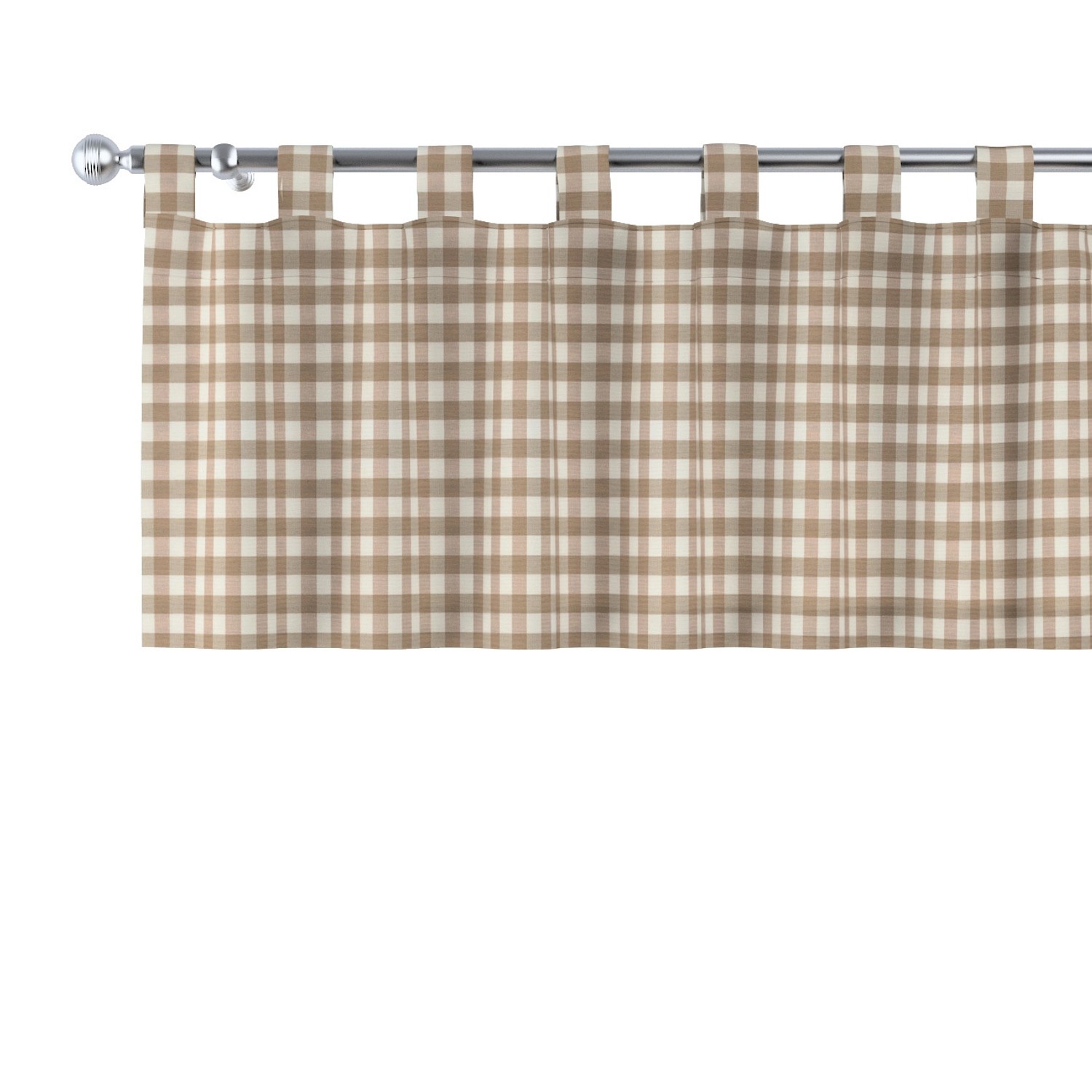 Dekoria Kurzgardine mit Schlaufen aus Stoffkollektion Quadro in Hellbraun-Ecru in 390 x 40 cm Dekoria Kurzgardine mit Schlaufen aus Stoffkollektion Quadro in Hellbraun-Ecru in 390 x 40 cm von Dekoria