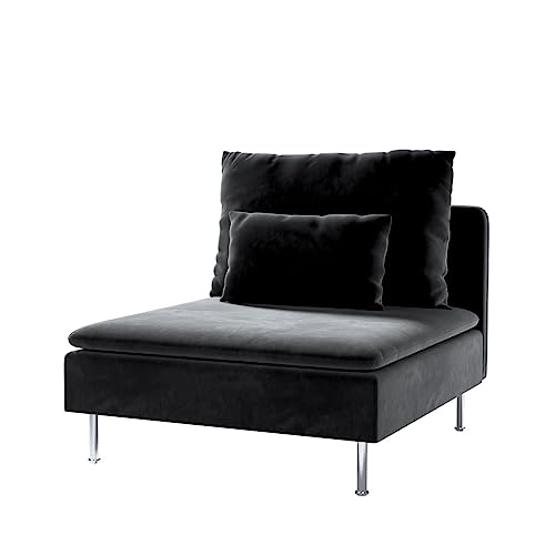 Dekoria Söderhamn Bezug für Sitzelement 1 Husse passend für IKEA Modell Söderhamm schwarz von Dekoria