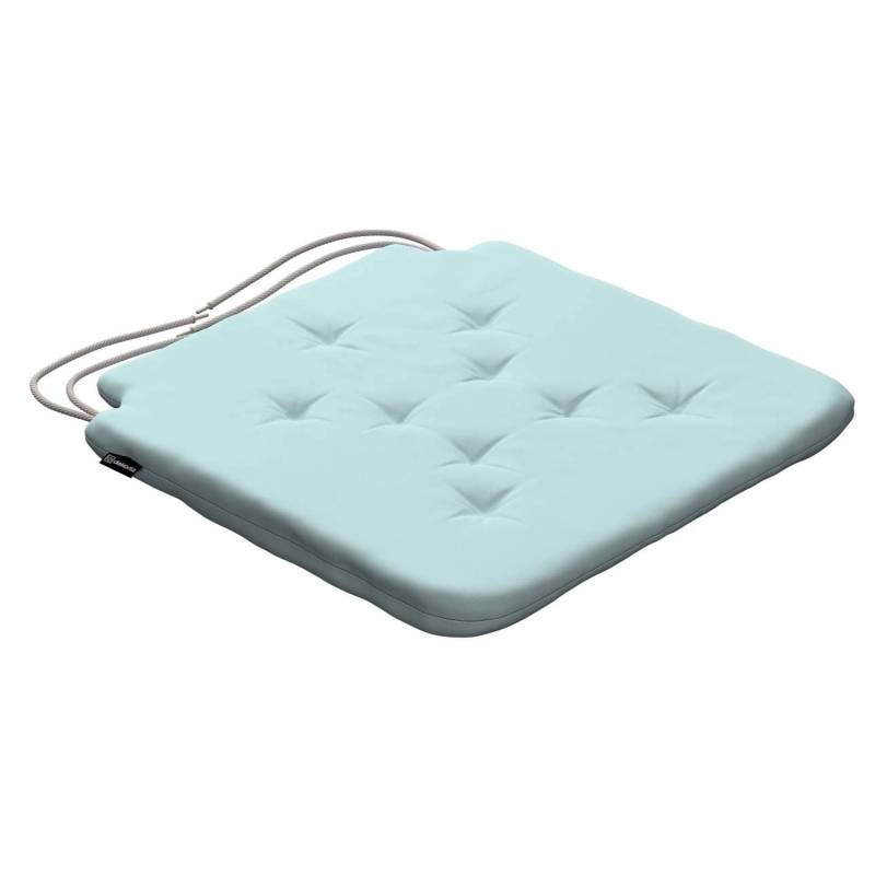 Dekoria Stuhlkissen Christoph mit Bindeschnur aus Stoffkollektion Cotton Panama in Hellblau in 42 x 41 x 3,5 cm von Dekoria