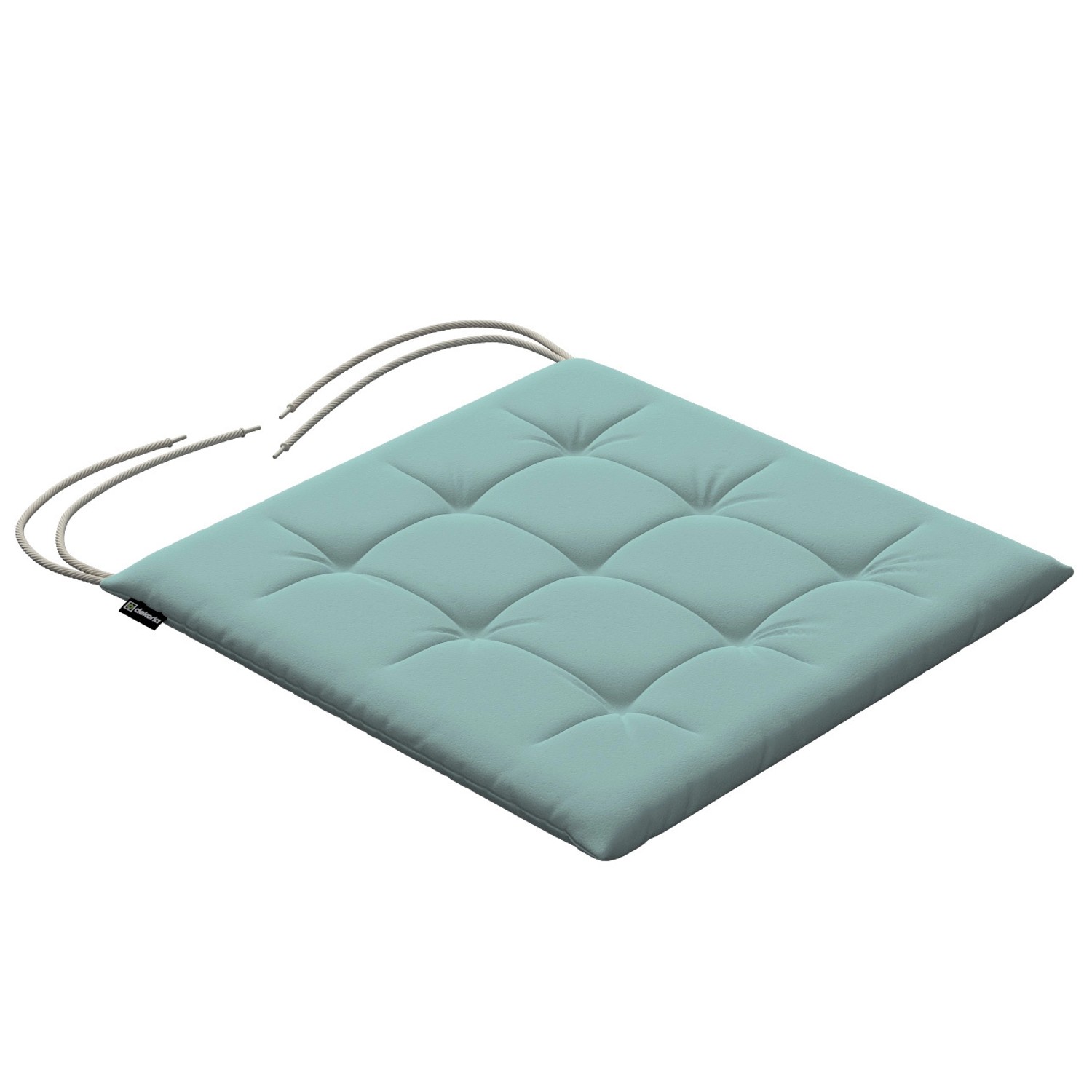 Dekoria Stuhlkissen Ulrich mit Bindeschnur aus Stoffkollektion Crema in Türkis in 40 x 40 x 3,5 cm von Dekoria