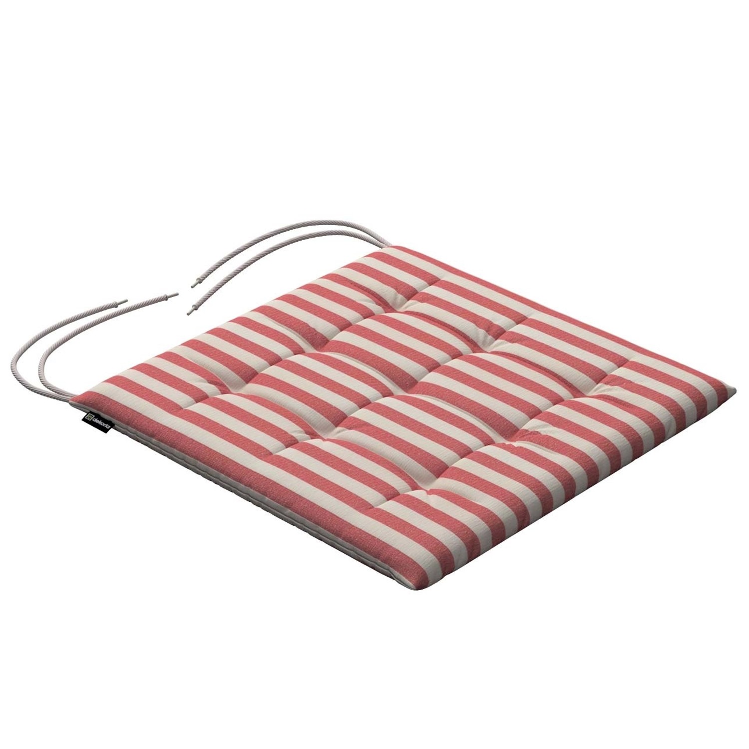 Dekoria Stuhlkissen Ulrich mit Bindeschnur aus Stoffkollektion Quadro in Rot-Ecru in 40 x 40 x 3,5 cm Dekoria Stuhlkissen Ulrich mit Bindeschnur aus Stoffkollektion Quadro in Rot-Ecru in 40 x 40 x 3,5 cm von Dekoria