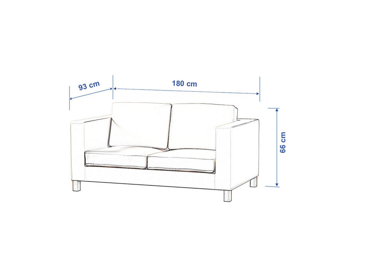 Sofahusse Karlanda Schlafsofa kurz, Living II, Dekoria von Dekoria