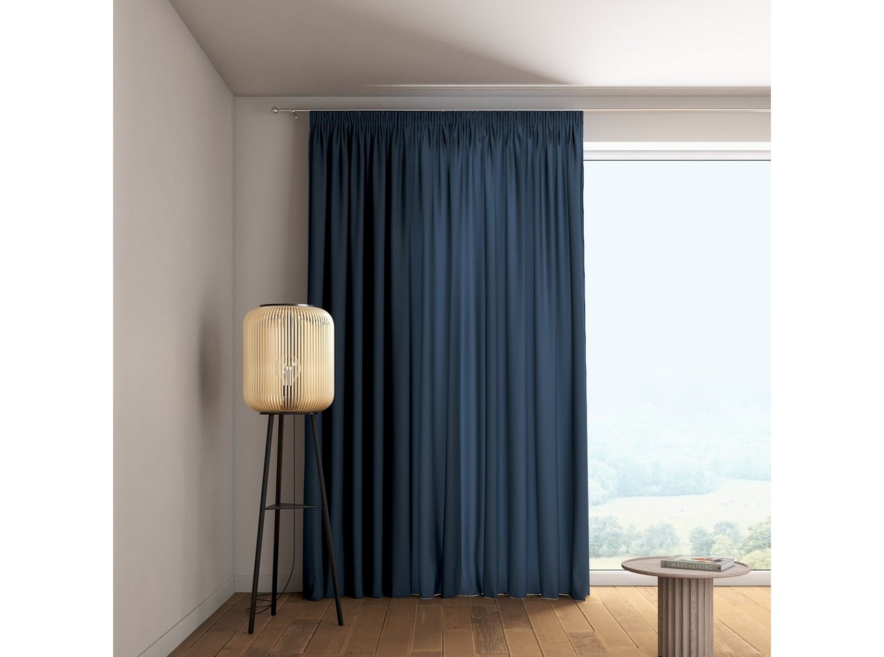 Dekoria Vorhang Vorhang mit Kräuselband 130 x 100 cm, Quadro Dekoria Vorhang Vorhang mit Kräuselband 130 x 100 cm, Quadro von Dekoria