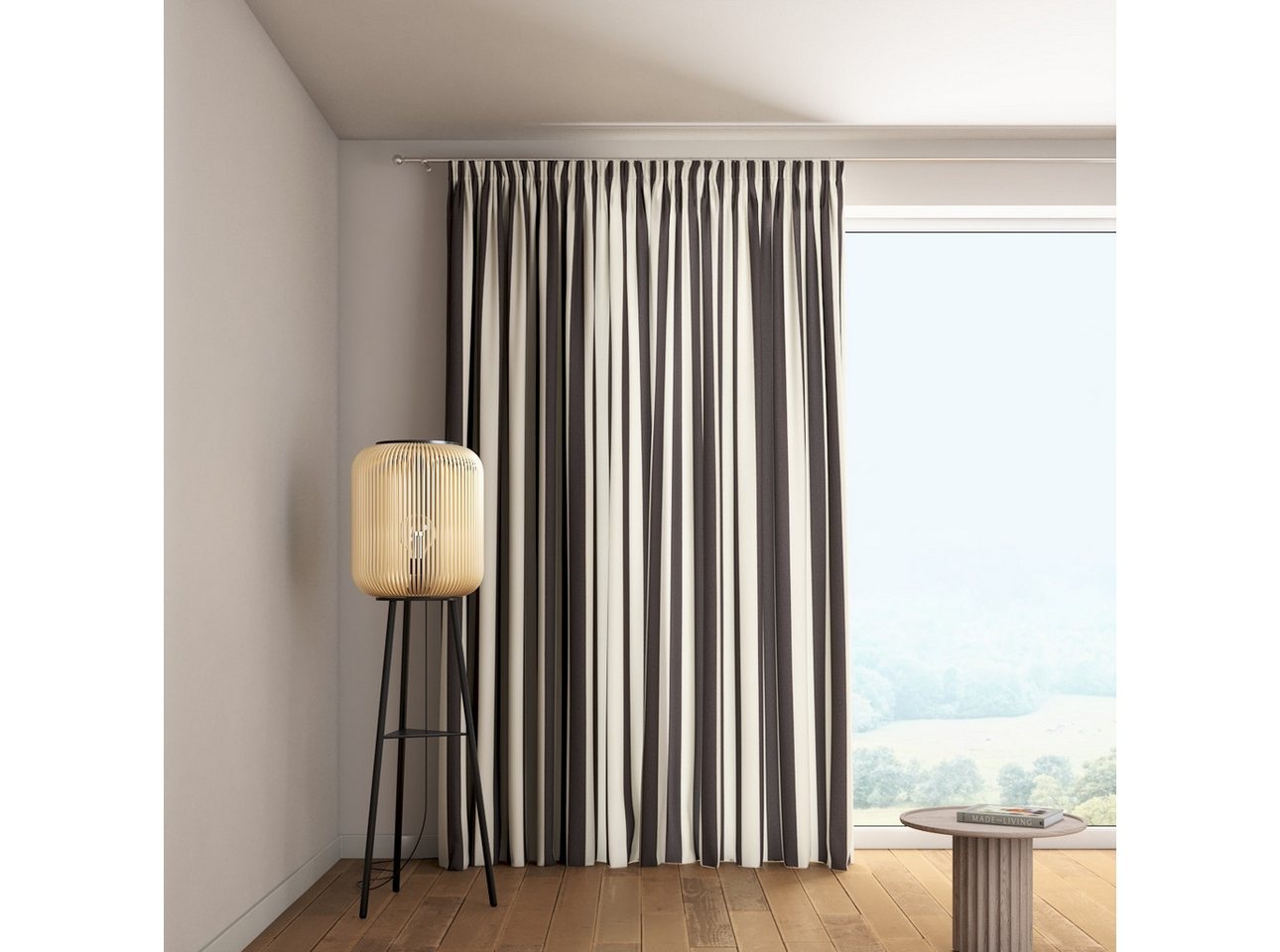 Dekoria Vorhang Vorhang mit Kräuselband 130 x 245 cm, Quadro Dekoria Vorhang Vorhang mit Kräuselband 130 x 245 cm, Quadro von Dekoria