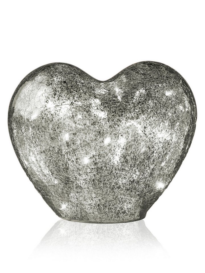 Dekorieren macht glücklich Dekoobjekt LED-Dekoherz (1 Stück), romantische Lichtdekoration in Rot oder Pink, 20 LEDs, 18,5 cm von Dekorieren macht glücklich