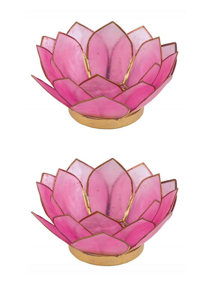 Dekorieren macht glücklich Teelichthalter Muschelteelichthalter, 2er-Set (2 St., 2er-Set), stilvolle Tischdeko für harmonisches Licht & maritimen Glanz von Dekorieren macht glücklich