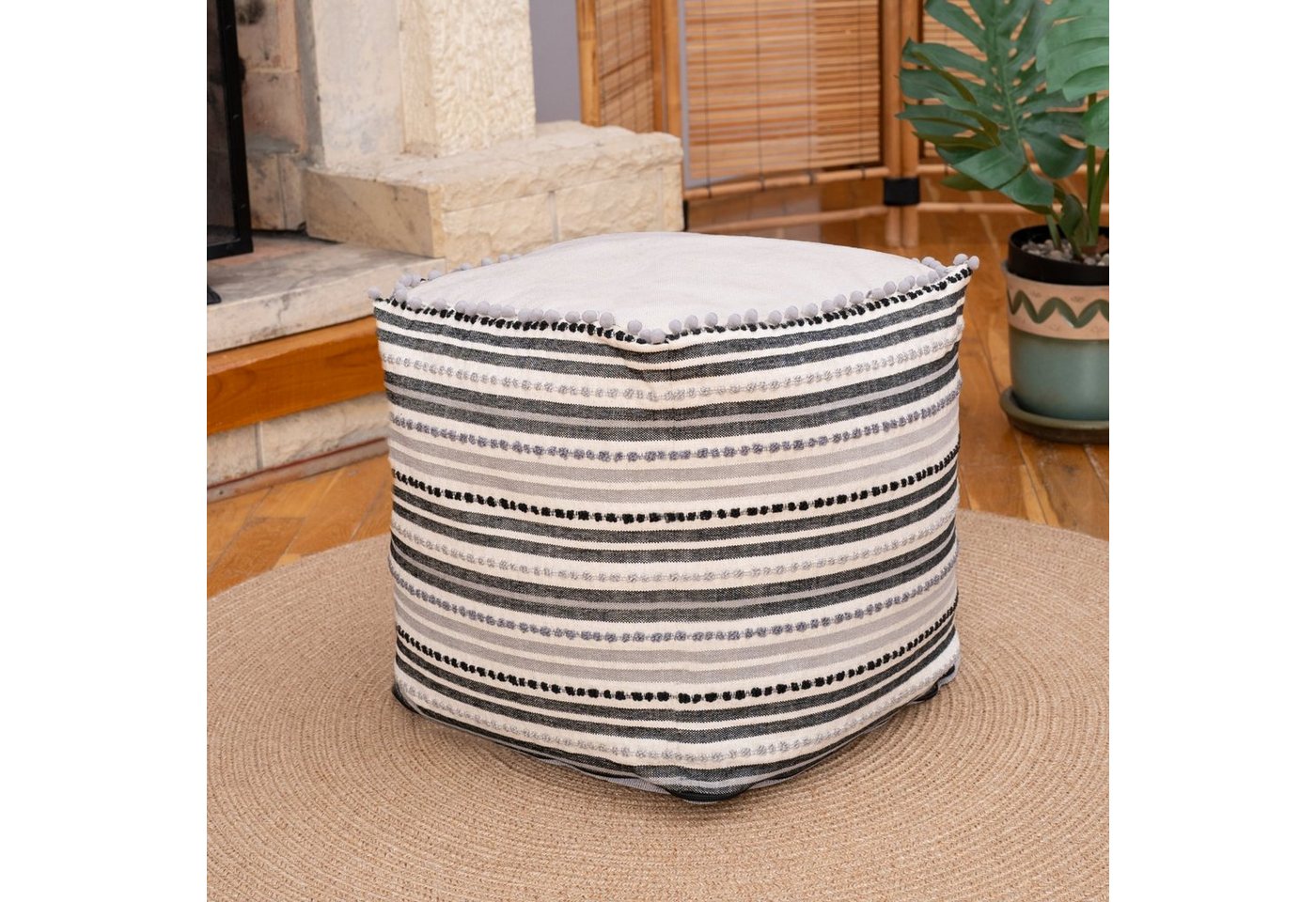 Dekorist Pouf Dekorist Pouf Stool, Pouf Outdoor, Oriental Seating Area Outdoor Pouf von Dekorist