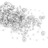 Perlengirlande Perlenstränge 15 Stück a 130cm, Tischdeko,Hochzeit, Deko (Silber) von Dekoshop