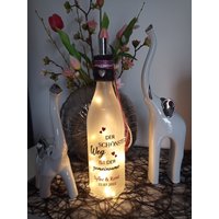 Dekoflasche Mit Beleuchtung Led "Hochzeit - Silberhochzeit - Rubinhochzeit-Goldhochzeit" Bottlelight Batterielicht 20 Leds von DekostudioBirgit